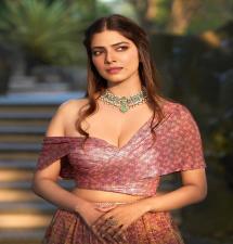 Malavika Mohanans OffShoulder Choli Look