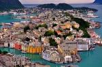 colorful city of alesund, norway