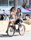 Jasmin Walia Riding Bikes on Venice Beach