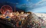 night to day, coney island, new york