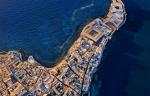 aerial view of castello maniacine, syracuse, sicily