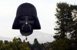 hot air balloon shaped like darth vader`s head