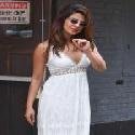 Priyanka Chopra in White Long Dress in New York City