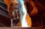 light beam in the upper antelope canyo