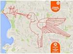 Artist Creates Large GPS Doodles by Cycling Around City